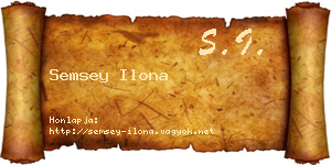 Semsey Ilona névjegykártya